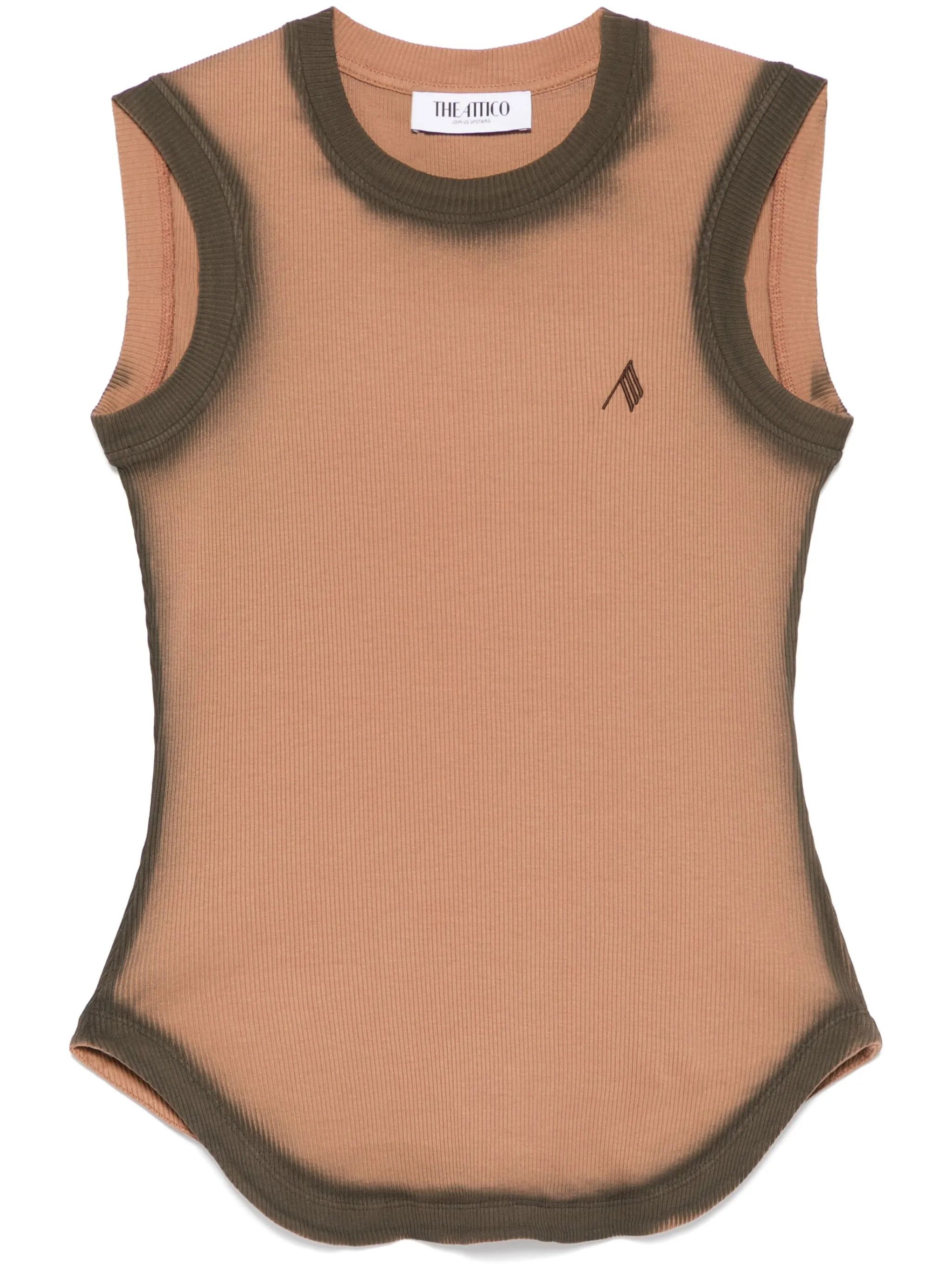 The Attico o1s22i1n0325 Reese Tank Top in Brown Size XS / US 0-2 / IT 36-38 - 1 Thumbnail