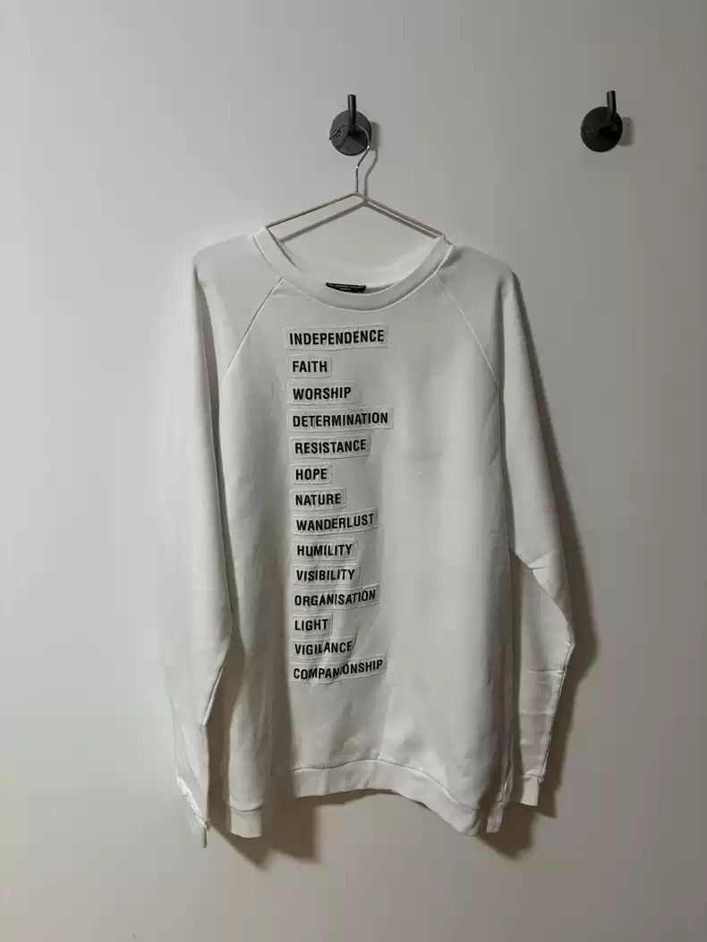 Raf Simons Raf simons white slogan sweater-2505 Size US XL / EU 56 / 4 - 1 Thumbnail