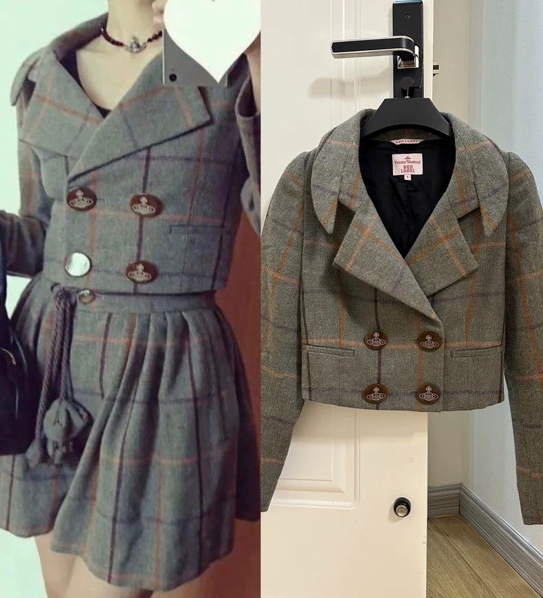 Vivienne Westwood Vivienne Westwood A chequered horn collar jacket Size S / US 4 / IT 40 - 1 Thumbnail