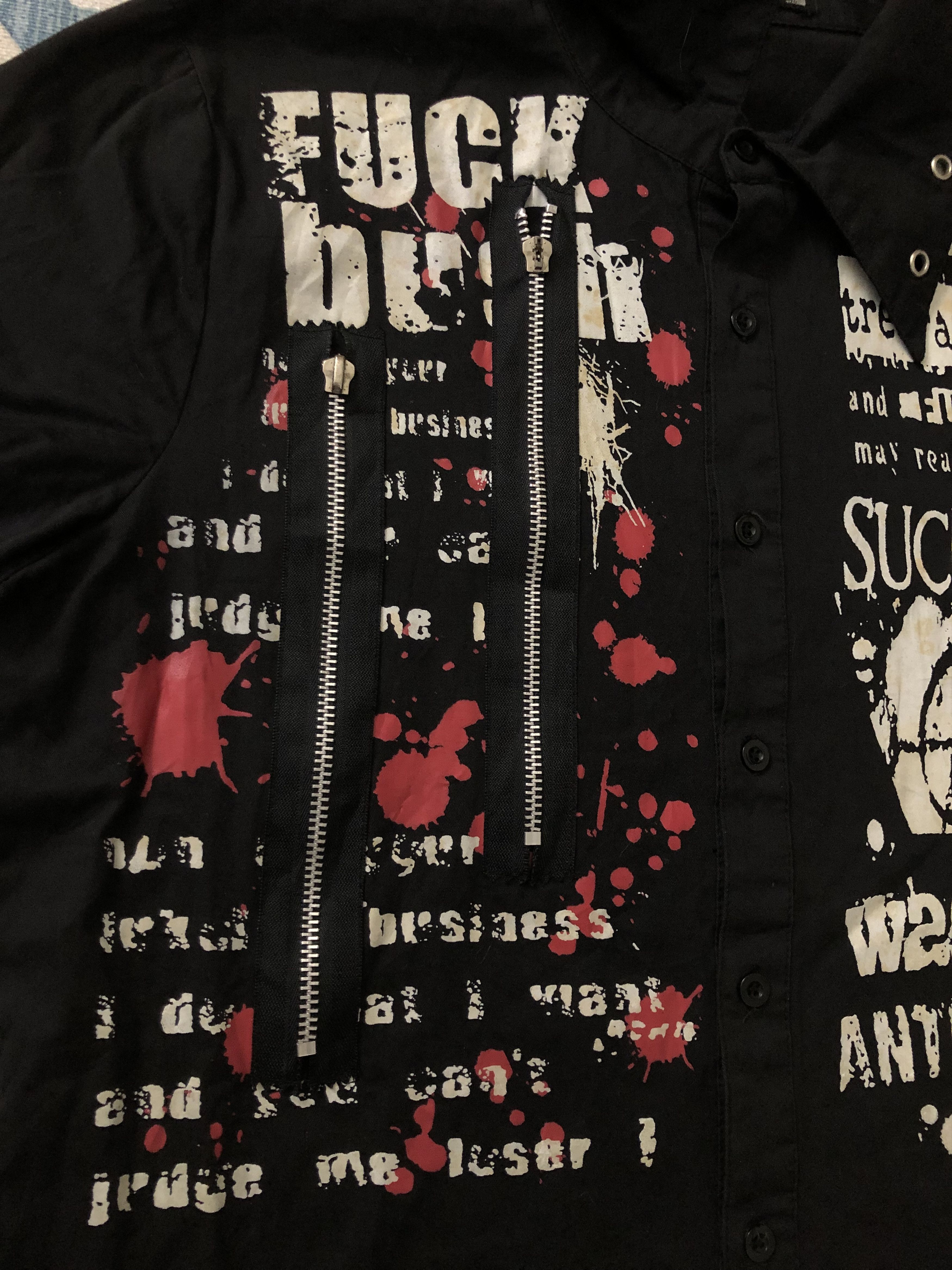 Japanese Brand RARE🔥GOTHIC LOLITA & PUNK SEDITIONARIES BUTTON UPS UNISEX Size US M / EU 48-50 / 2 - 7 Thumbnail