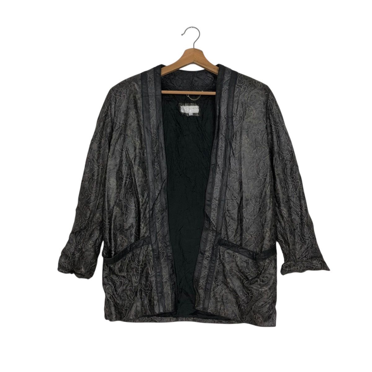 Vintage 🔥VINTAGE LEATHER JACKET BUTTONLESS ELIZABETH ITALY Size M / US 6-8 / IT 42-44 - 3 Thumbnail