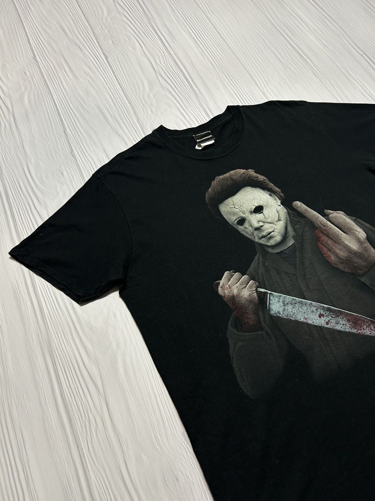 Expert Horror Vintage Y2K Halloween Horror Fuck You Big Print T-Shirt Size US XL / EU 56 / 4 - 3 Thumbnail