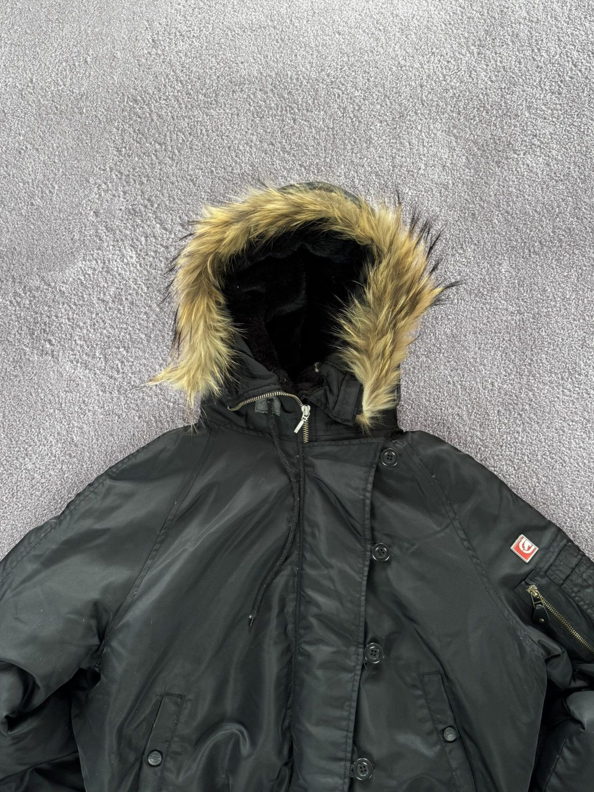 Ecko Unltd. Vintage Ecko Fur Hood Down Bomber Jacket Size L / US 10 / IT 46 - 2 Thumbnail