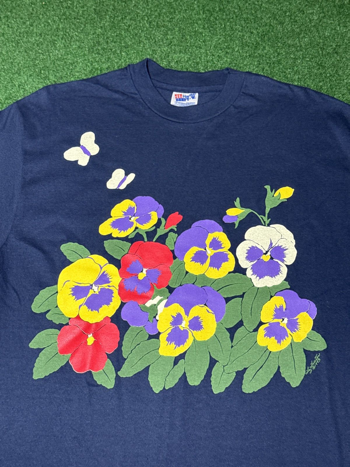 Vintage Flower Graphic Vintage 90s Liz Lauter Floral Large T Shirt Size US L / EU 52-54 / 3 - 2 Thumbnail