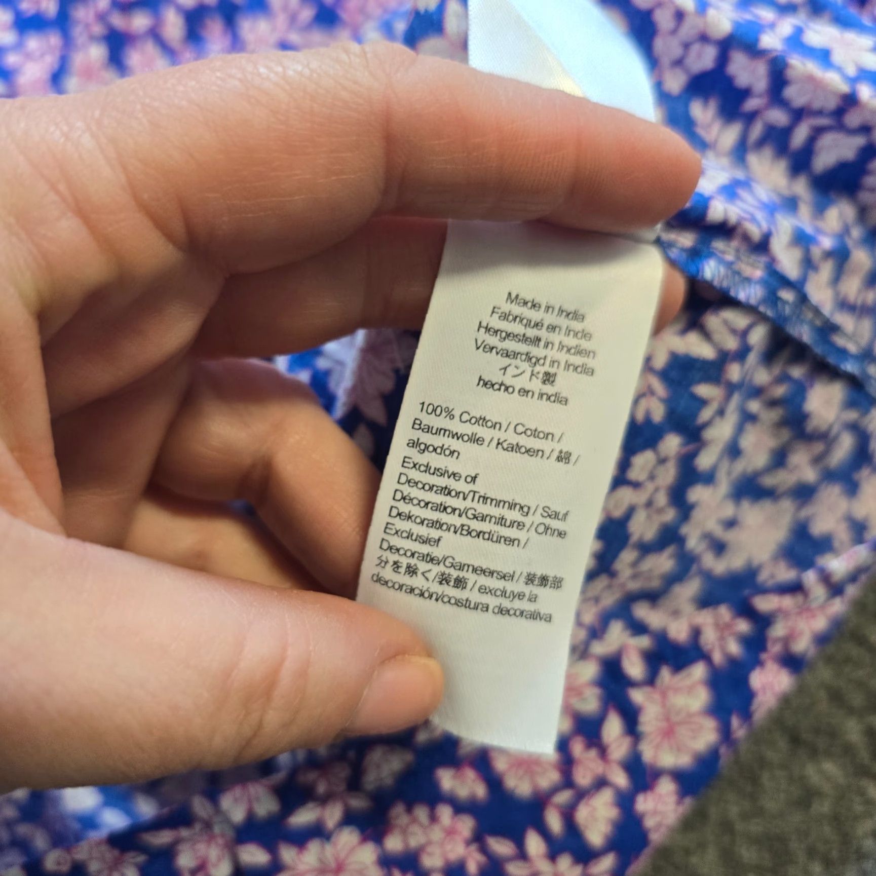 J.Crew J.CREW Blouse Shirt Womens Petite Small Floral Blue Pink Long Sleeve Preppy Career Casual Size S / US 4 / IT 40 - 7 Thumbnail