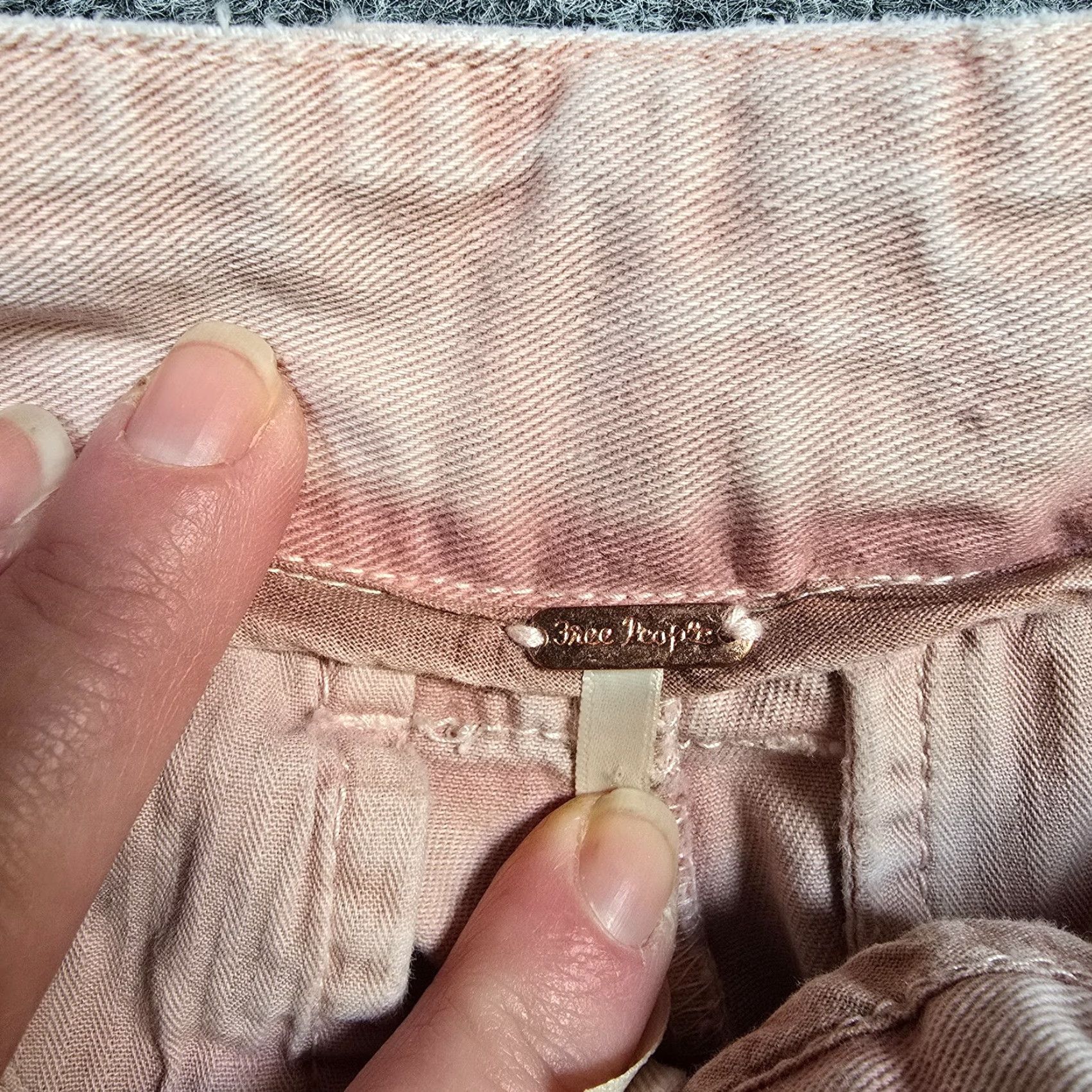 Free People Free People Jeans Womens Size 4 Pink Wide Leg Button Fly Boho Casual Capsule Size 27" / US 4 / IT 40 - 5 Thumbnail