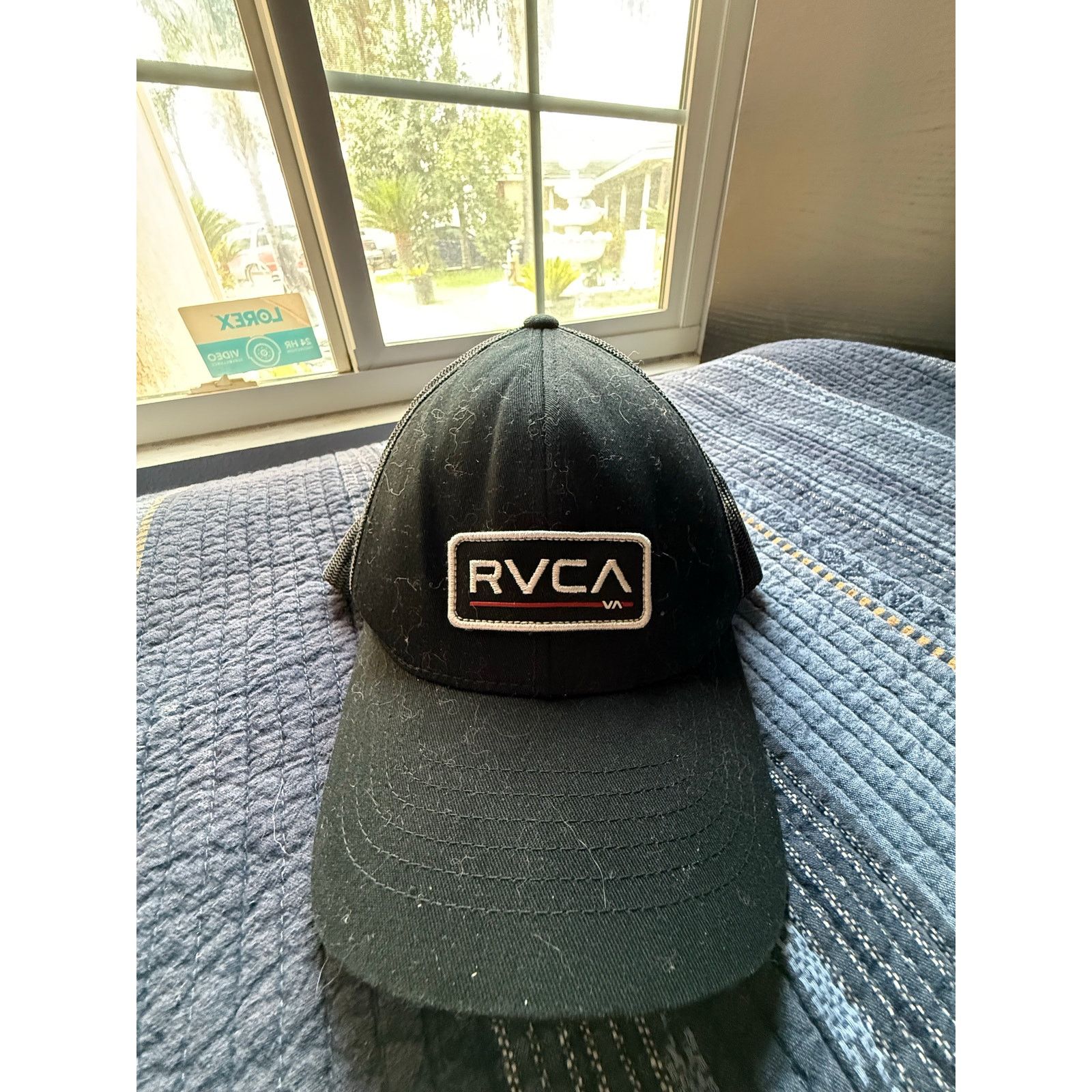 RVCA RVCA VA Black Mesh Trucker Hat Snapback Adjustable Cap Size ONE SIZE - 1 Thumbnail
