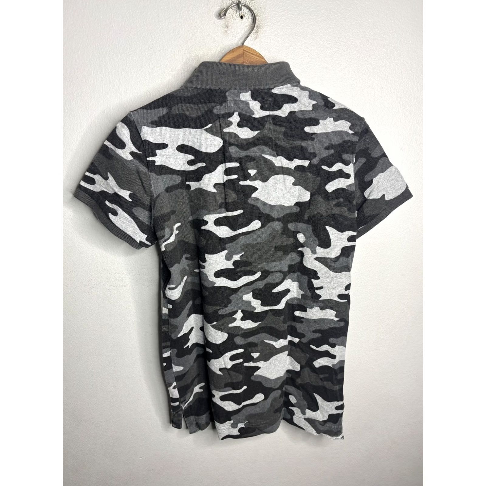 Superdry VINTAGE Superdry Polo Shirt Mens Small Gray Black Camouflage Classic Pique Logo Cotton Size US S / EU 44-46 / 1 - 6 Thumbnail