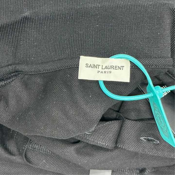 Saint Laurent Paris Saint Laurent Black Short Sleeve Polo Shirt-2507 Size US S / EU 44-46 / 1 - 2 Thumbnail