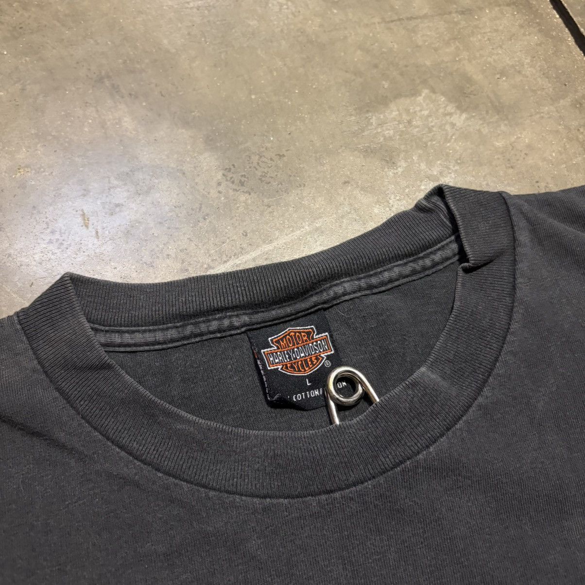 Harley Davidson Vintage Harley Davidson T shirt Biker Chrome Flame Logo Size US L / EU 52-54 / 3 - 11 Thumbnail