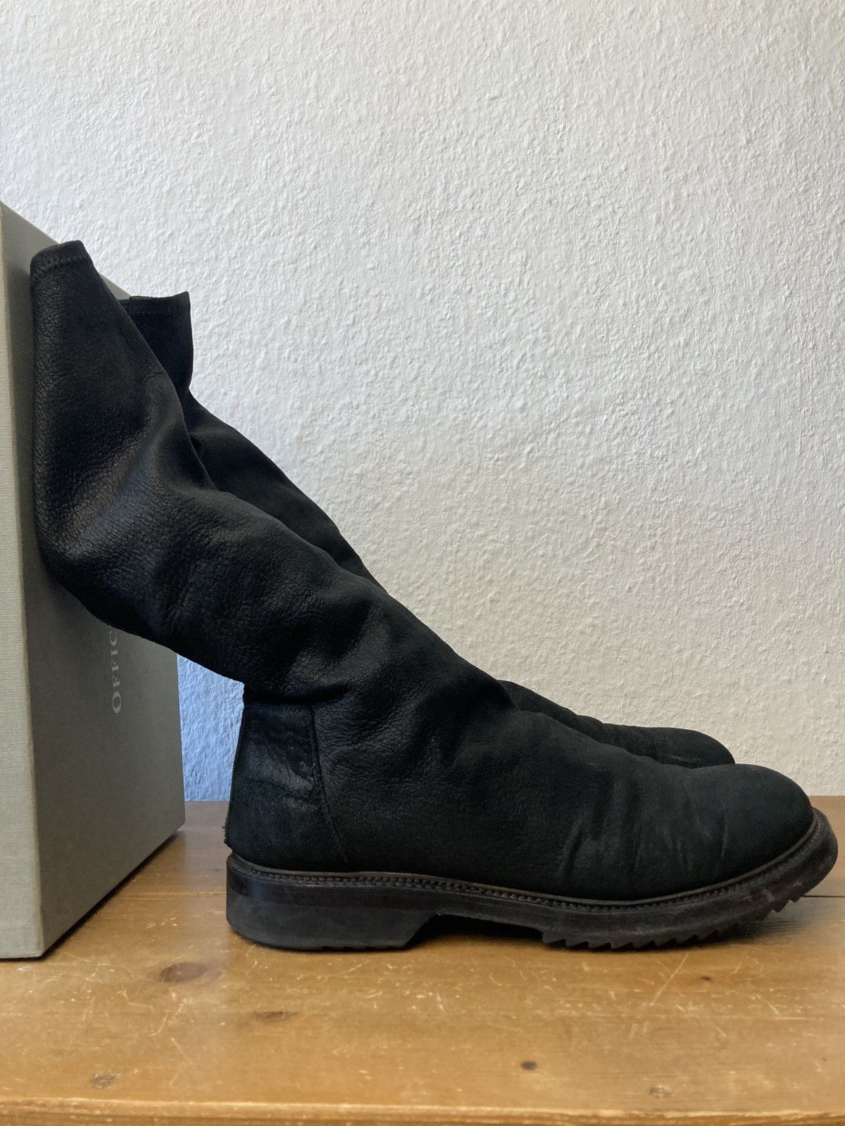 Rick Owens F/W 11 LIMO Blistered Lamb Leather Sock Creeper Boots 45/12 Size US 12 / EU 45 - 12 Thumbnail