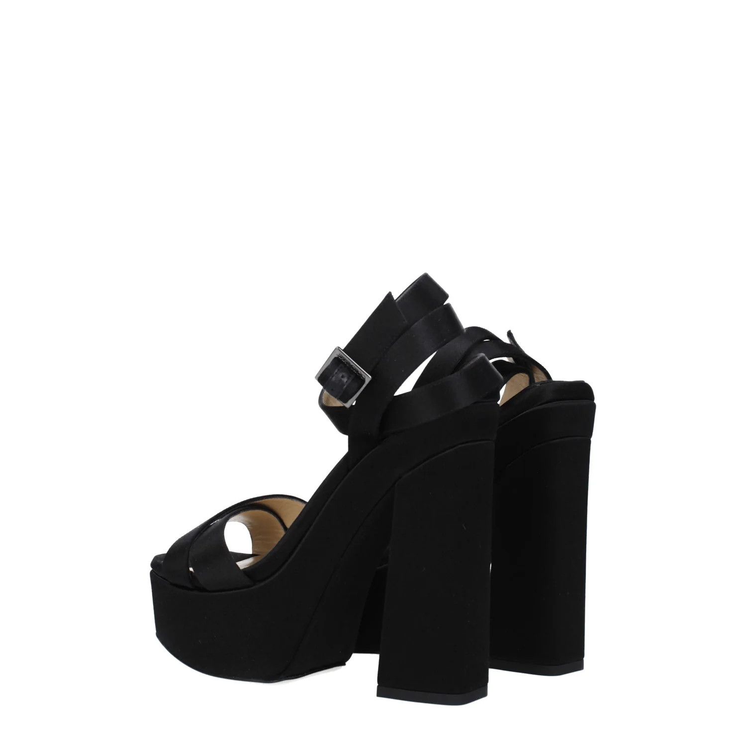 Jimmy Choo ob1o1e1124 Satin Sandals in Black Size US 6.5 / IT 36.5 - 4 Thumbnail