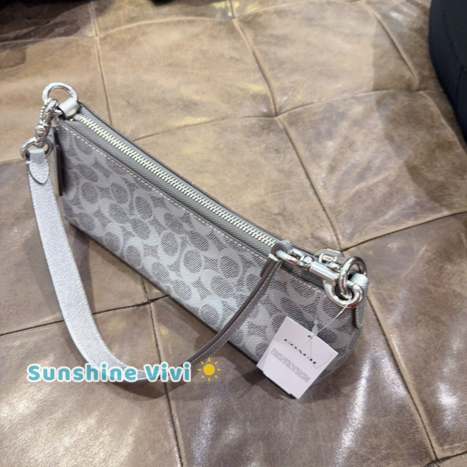 Coach NWT Coach Charlotte Shoulder Bag CCL40, Grey silver Size ONE SIZE - 5 Thumbnail