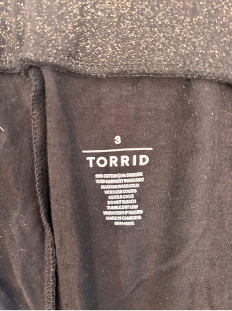 Torrid Women's Torrid Pants Size 3 Black and Gold Size 35" - 8 Thumbnail