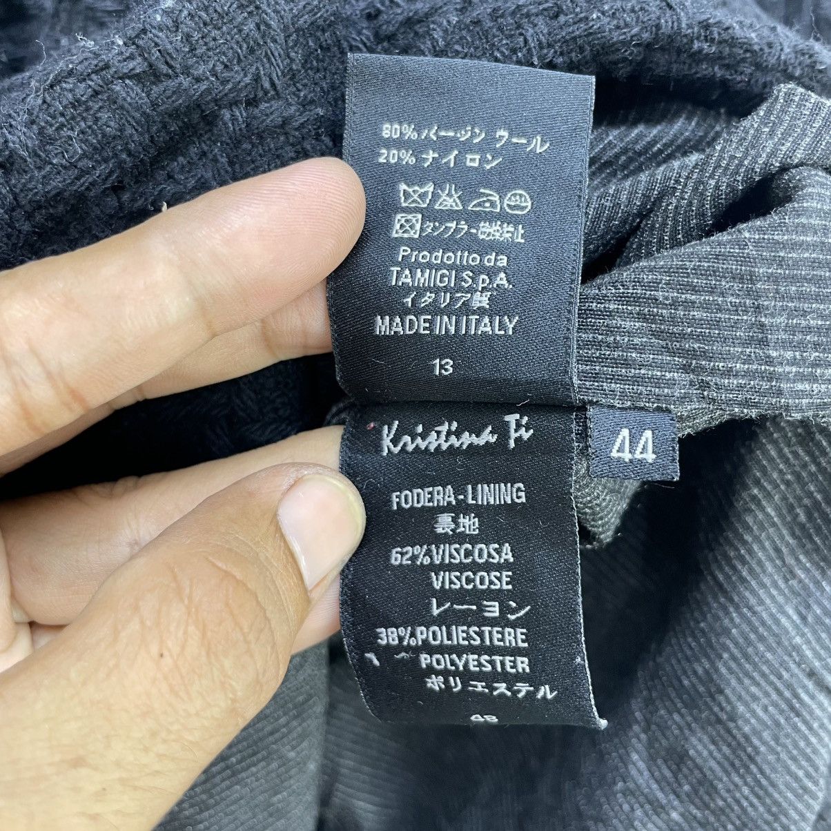 Aran Isles Knitwear Italian Designer Kristina Ti Tweed Jacket Size M / US 6-8 / IT 42-44 - 8 Thumbnail