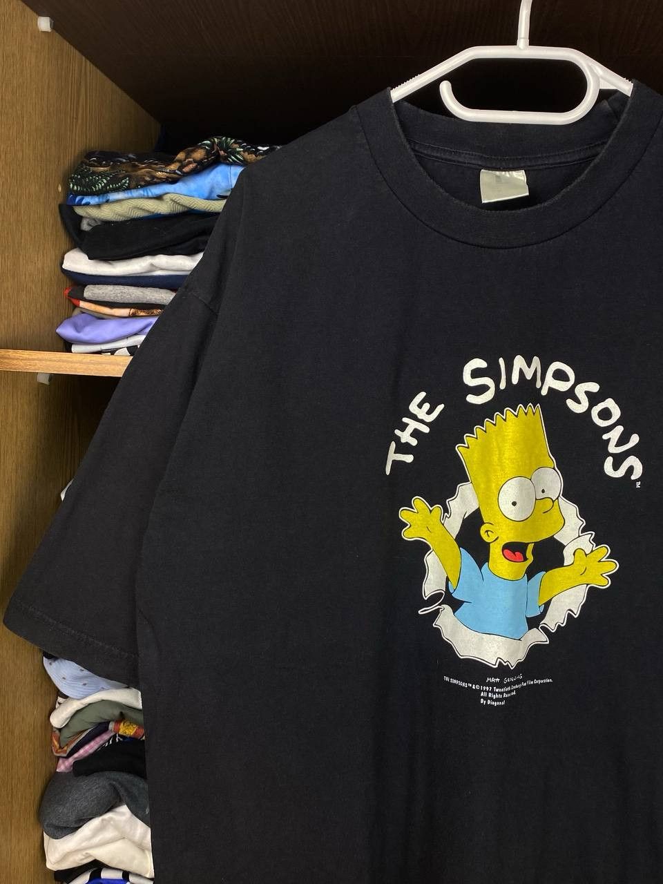 Cartoon Network × The Simpsons × Vintage Vintage Bart Simpson 1997 Matt Groening Graphic Diagonal Tee Size US L / EU 52-54 / 3 - 2 Thumbnail