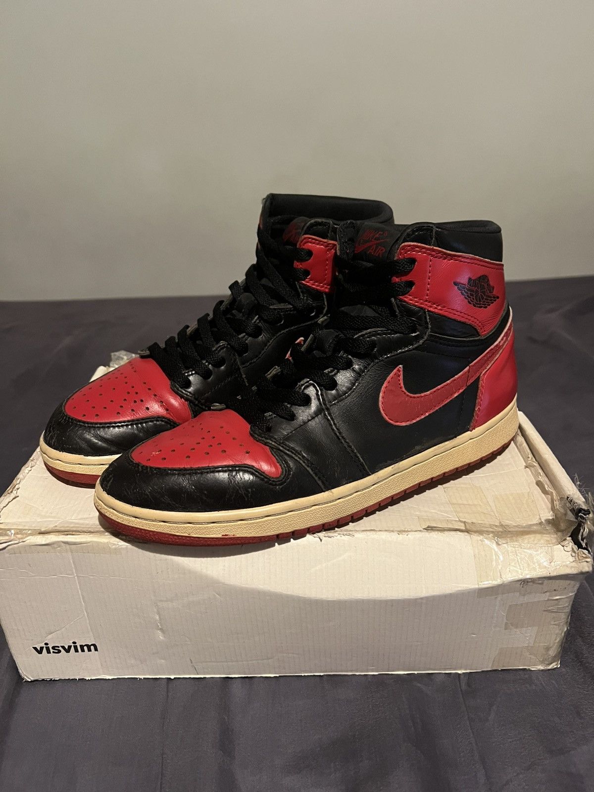 Jordan Brand Nike Air Jordan 1 Bred 1994 size UK 8.5 US 9.5 Size US 9.5 / EU 42-43 - 2 Thumbnail