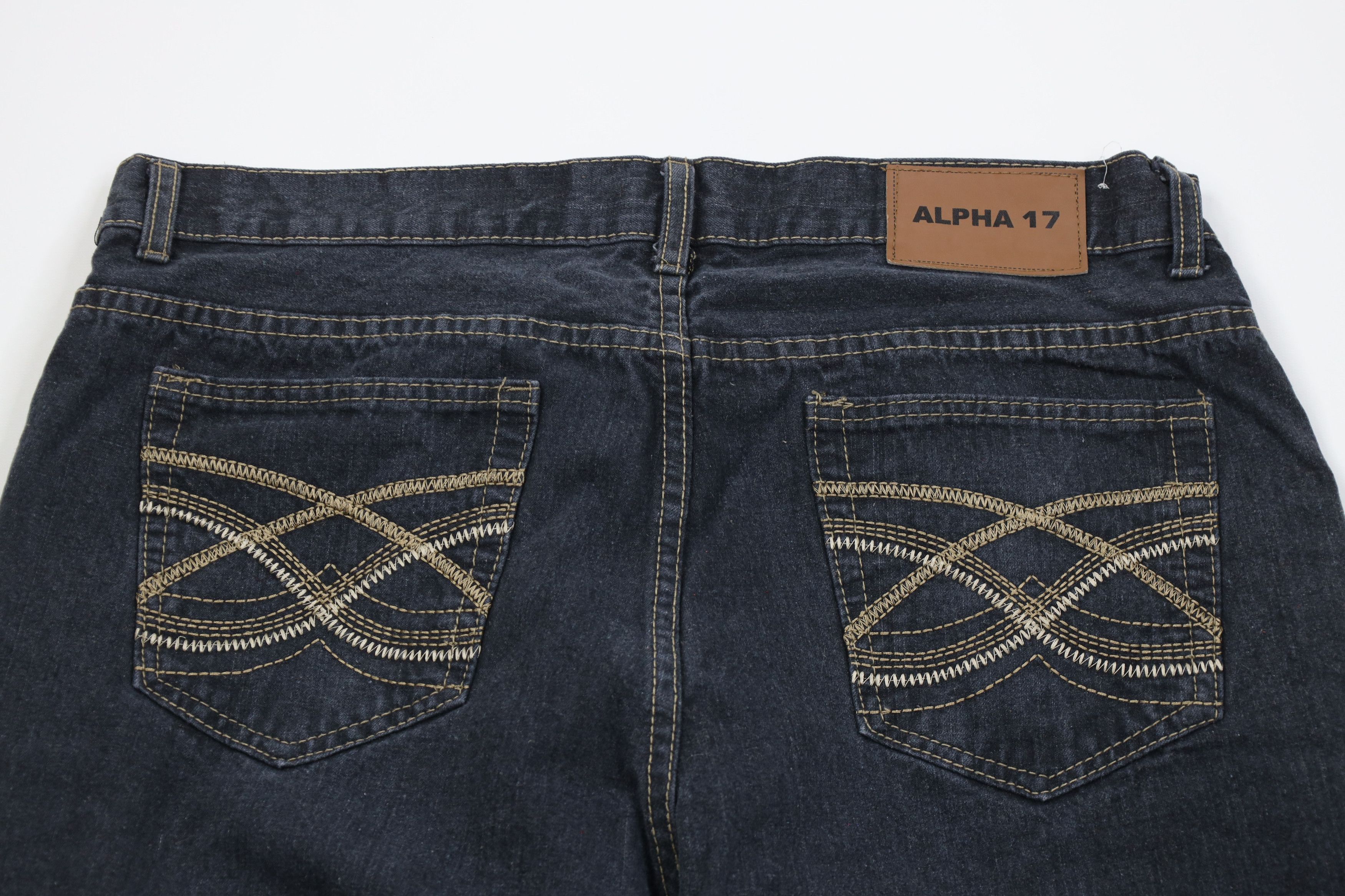Vintage Vintage 90s Y2K Streetwear Straight Leg Denim Jeans Black Size US 38 / EU 54 - 11 Thumbnail