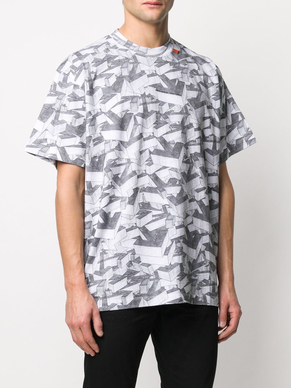 Off-White Grey Arrows Pattern Oversized T-Shirt Size US XS / EU 42 / 0 - 3 Thumbnail