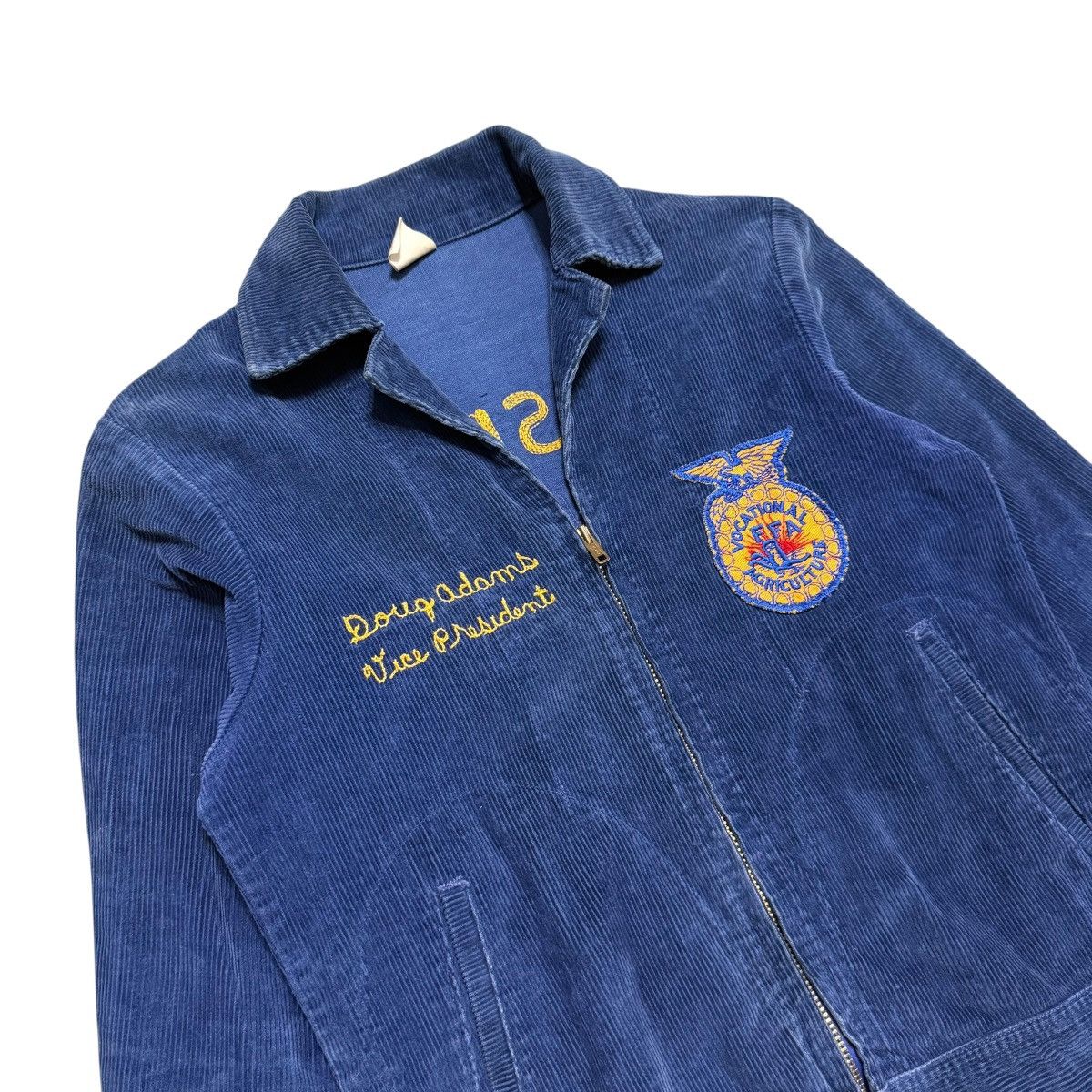 Vintage Vtg 60s FFA Louisiana Haughton Talon Zipper Corduroy Jacket Size US XS / EU 42 / 0 - 9 Thumbnail