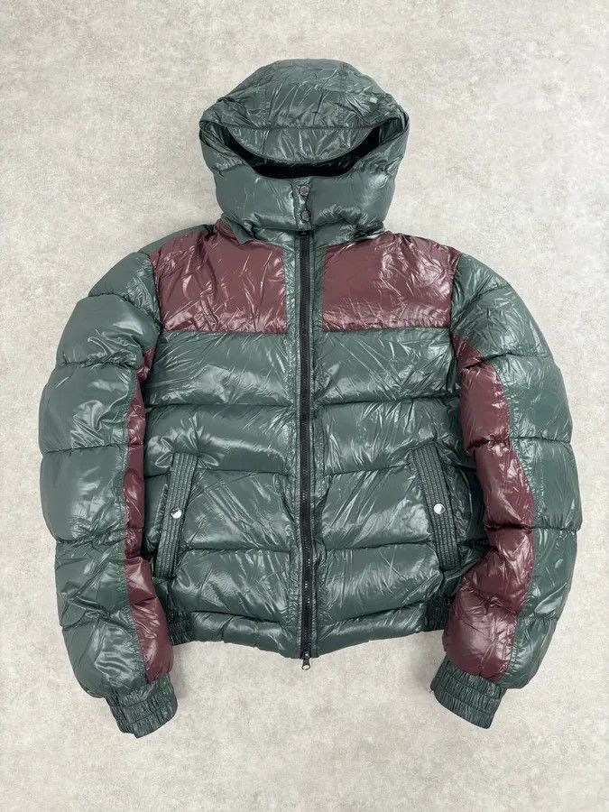 Vintage Massimo Rebecchi Green & Bordeaux Extra Hooded Puffer Jacket Size US M / EU 48-50 / 2 - 2 Thumbnail