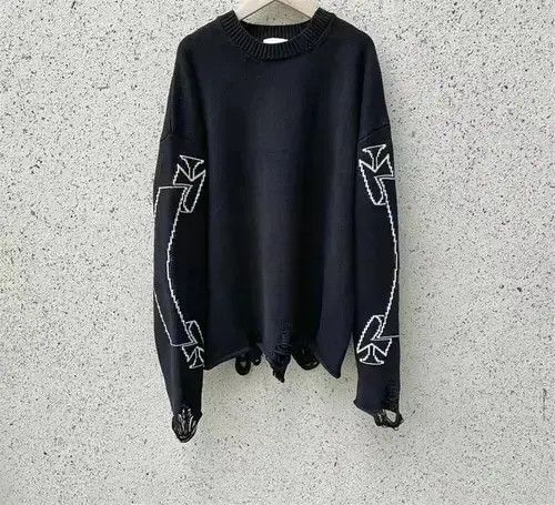 Japanese Brand Street Fashion ASK Roll Knitted Sweater Size ONE SIZE - 5 Thumbnail