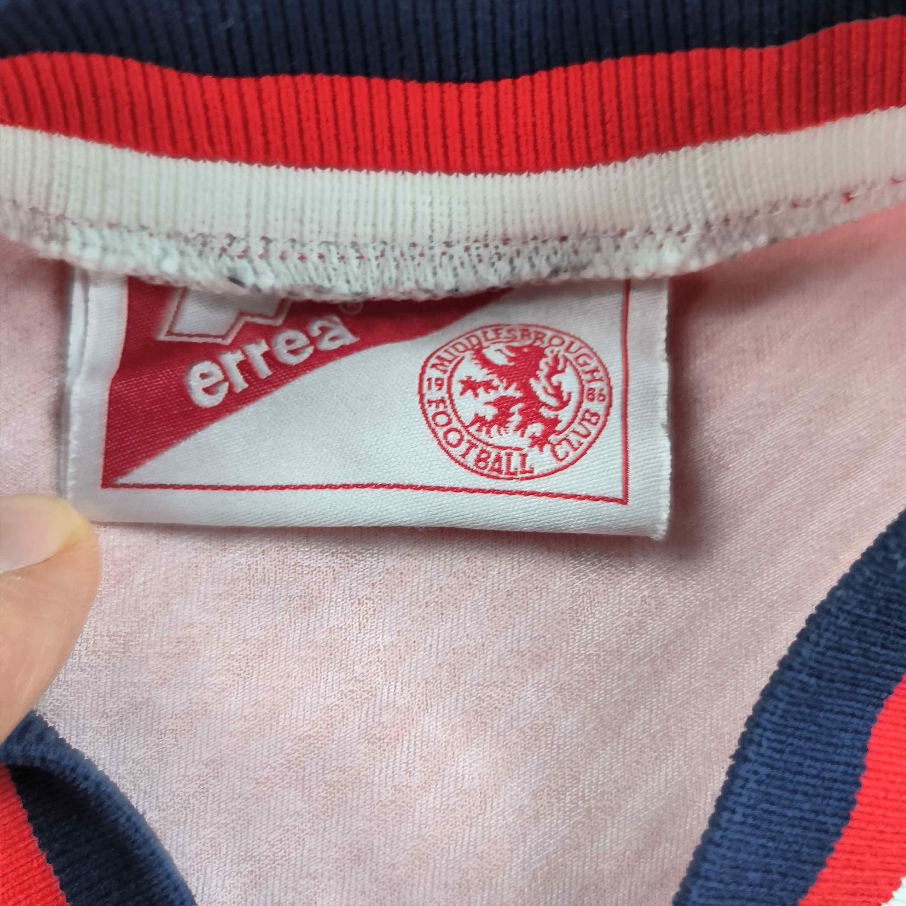 Errea Middlesbrough 1997-98 Errea home football jersey size M Size US M / EU 48-50 / 2 - 5 Thumbnail