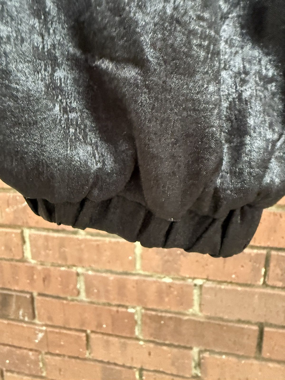 Other TCEC Black Smocked High Waist Joggers Pants Satin Size Small Size 24" / US 00 / IT 34 - 5 Thumbnail