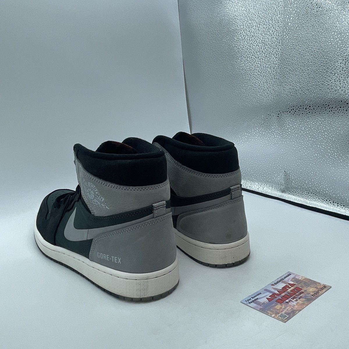 Jordan Brand Air Jordan 1 high black particle Grey Size US 9.5 / EU 42-43 - 4 Thumbnail
