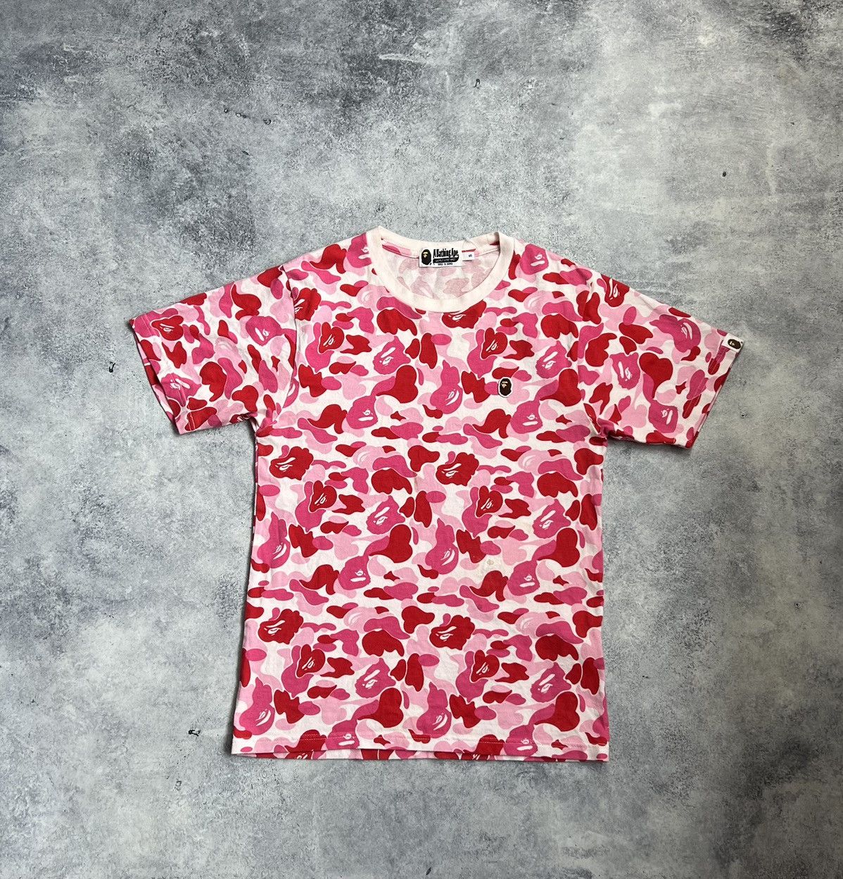 Bape pink camo tee
