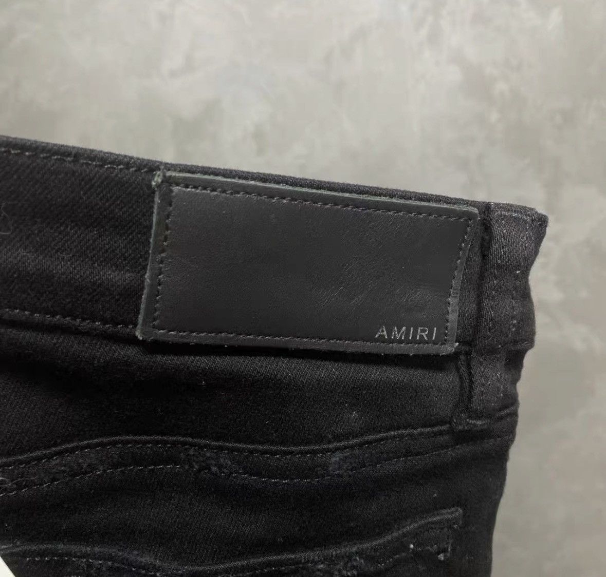Amiri Amiri MX1 Black Leather Patch Denim Pants Size US 27 - 3 Thumbnail