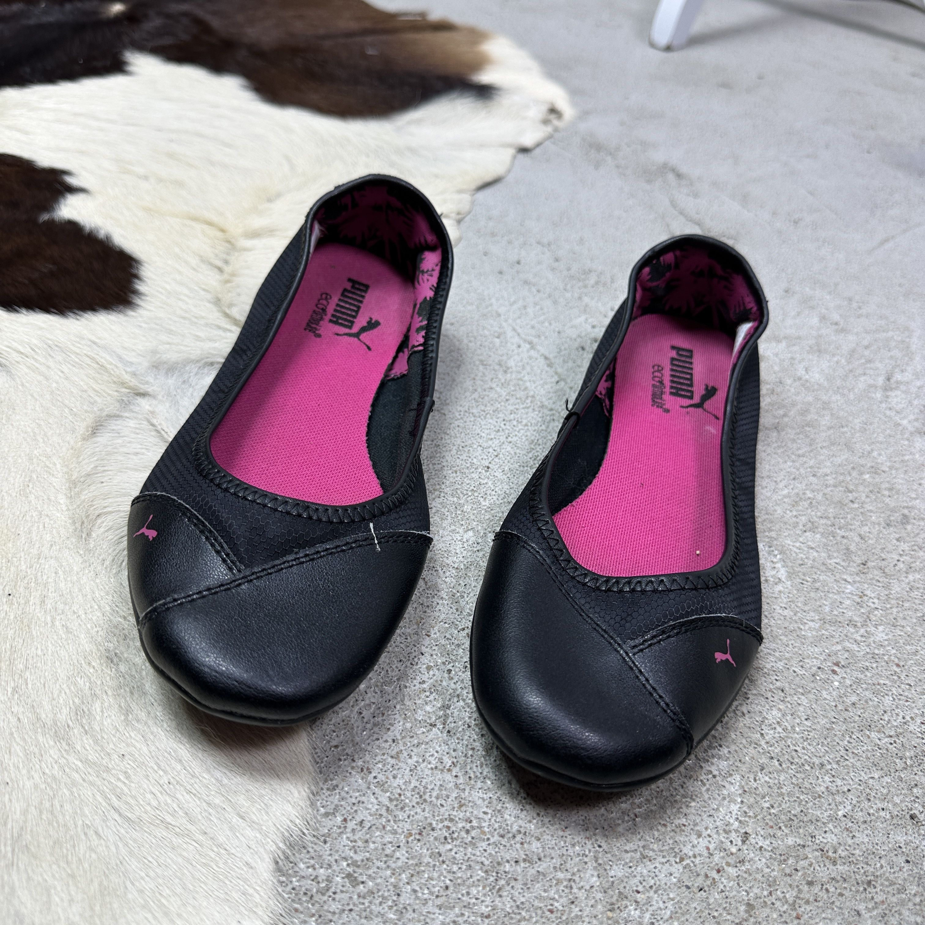 Puma Vintage Leather Sporty Casual Puma Ballet Flats Y2K Size US 6 / IT 36 - 3 Thumbnail