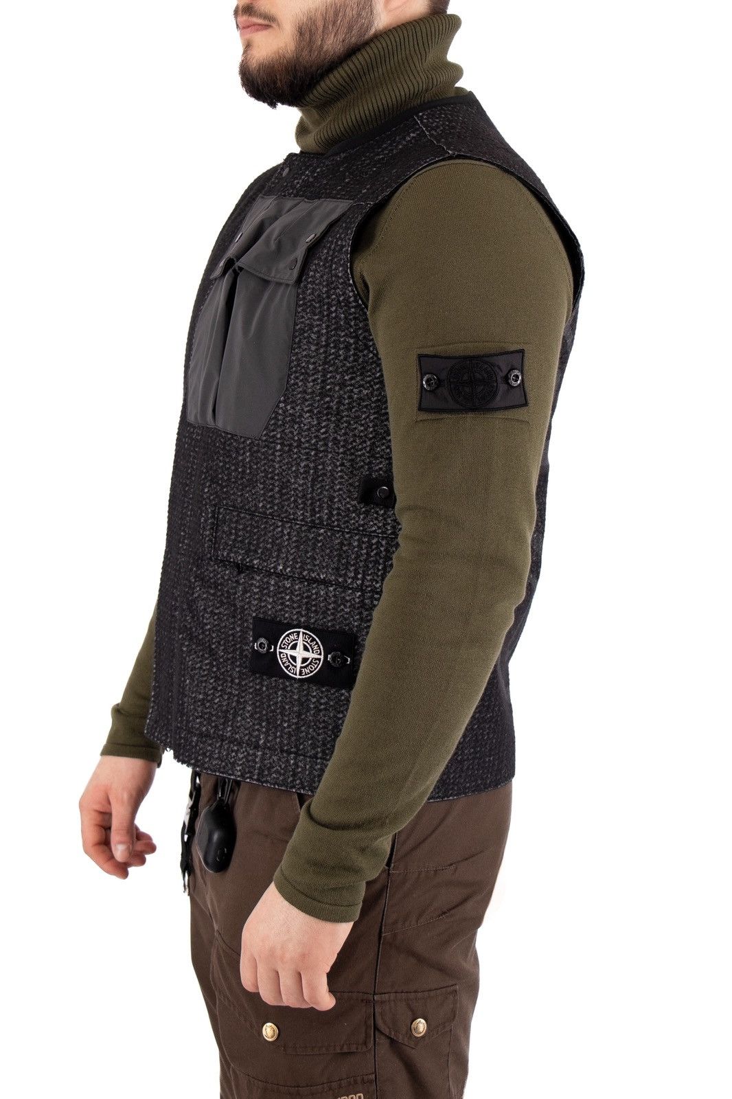 Stone Island Stone Island Needle Punched Reflective Vest Grey Black Size US L / EU 52-54 / 3 - 4 Thumbnail