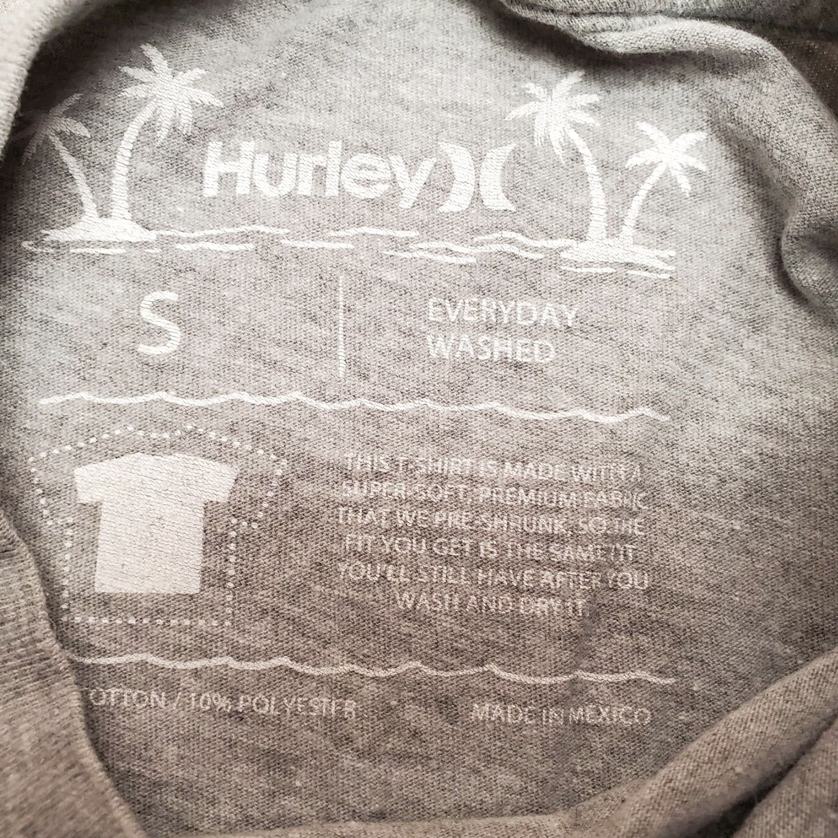 Hurley Hurley Shirt Mens S Gray Short Crewneck Surf Outdoors Sports Casual Logo Size US S / EU 44-46 / 1 - 5 Thumbnail