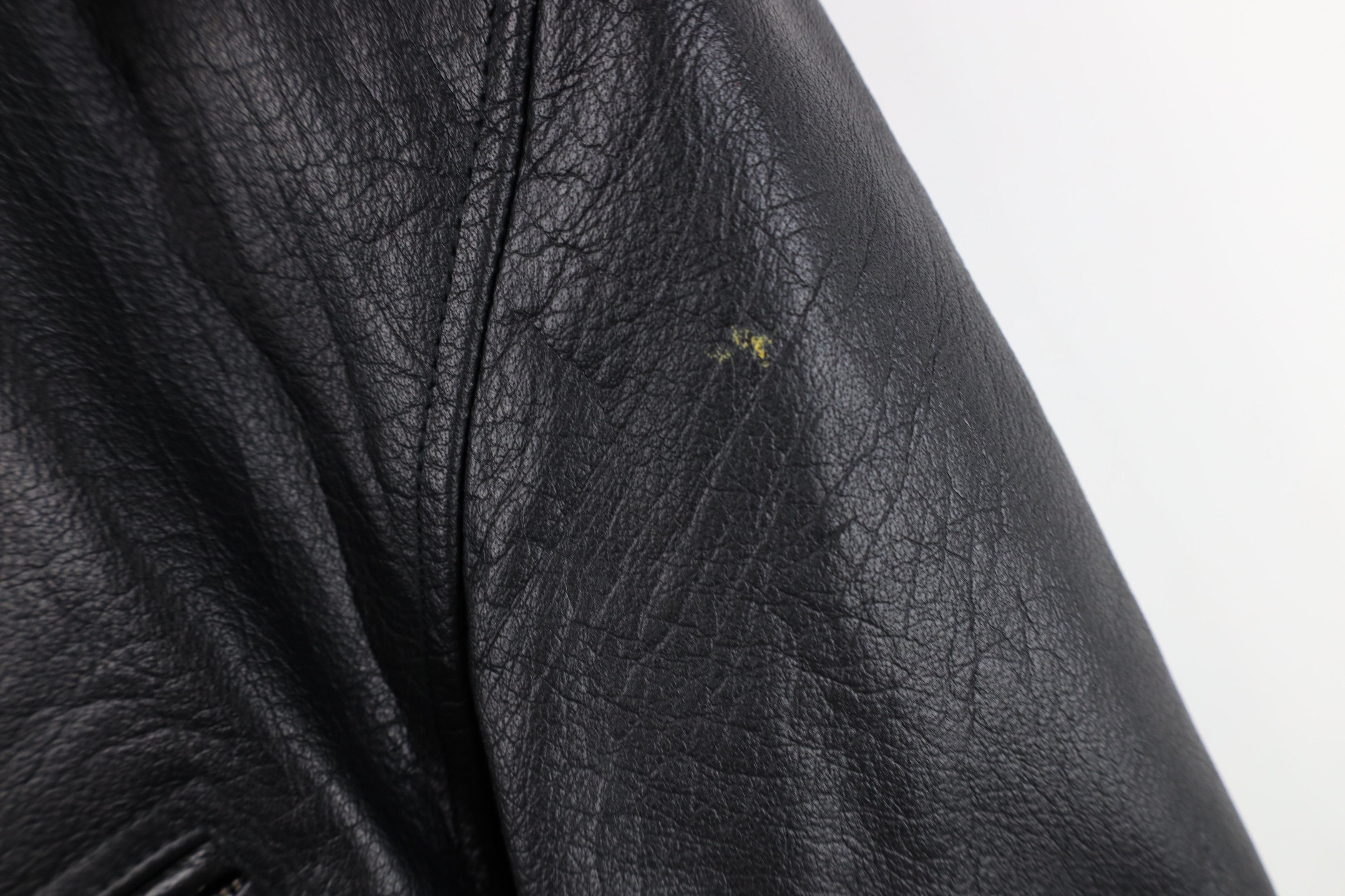 Vintage Vintage Lined Braided Leather Motorcycle Jacket Black Size US L / EU 52-54 / 3 - 6 Thumbnail