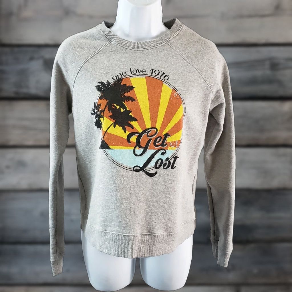 Rebecca Minkoff Rebecca Minkoff Womens Sweatshirt Sz Small Gray Orange Get Lost Cotton Size S / US 4 / IT 40 - 1 Thumbnail