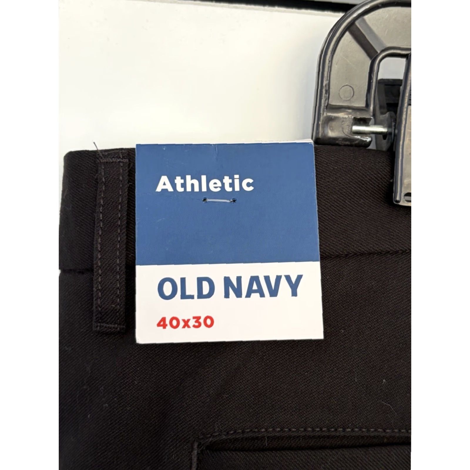 Old Navy NWT Old Navy Athletic Black Dress Pants Mens 40x30 Flat Front Straight Leg Pockets Polyester Rayon Spandex Button Zip Slim Fit Dress Pants Size US 40 / EU 56 - 5 Thumbnail