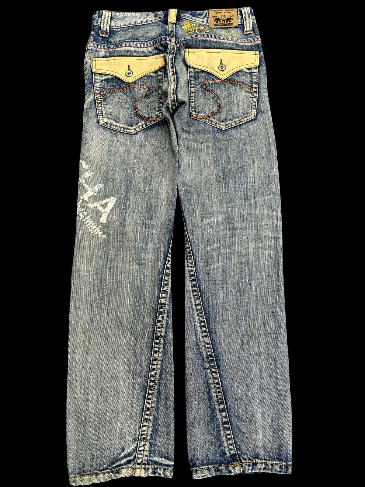 Gotcha 💥Twisted Leg💥Rare Gotcha Distressed Twist Leg Denim F537 Size US 30 / EU 46 - 2 Thumbnail