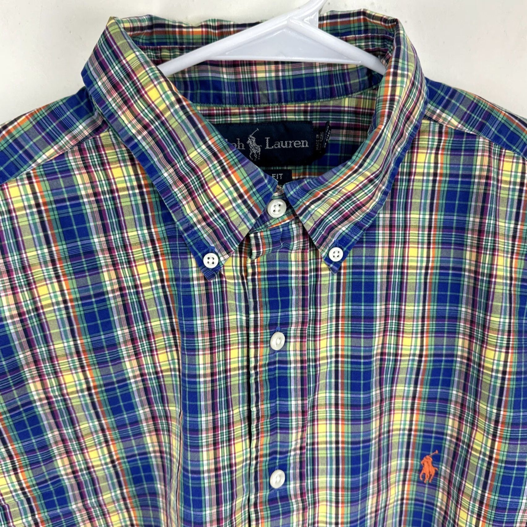 Polo Ralph Lauren VINTAGE Polo Ralph Lauren Shirt XL Plaid Long Sleeve Button-Down Collared Size US XL / EU 56 / 4 - 3 Thumbnail