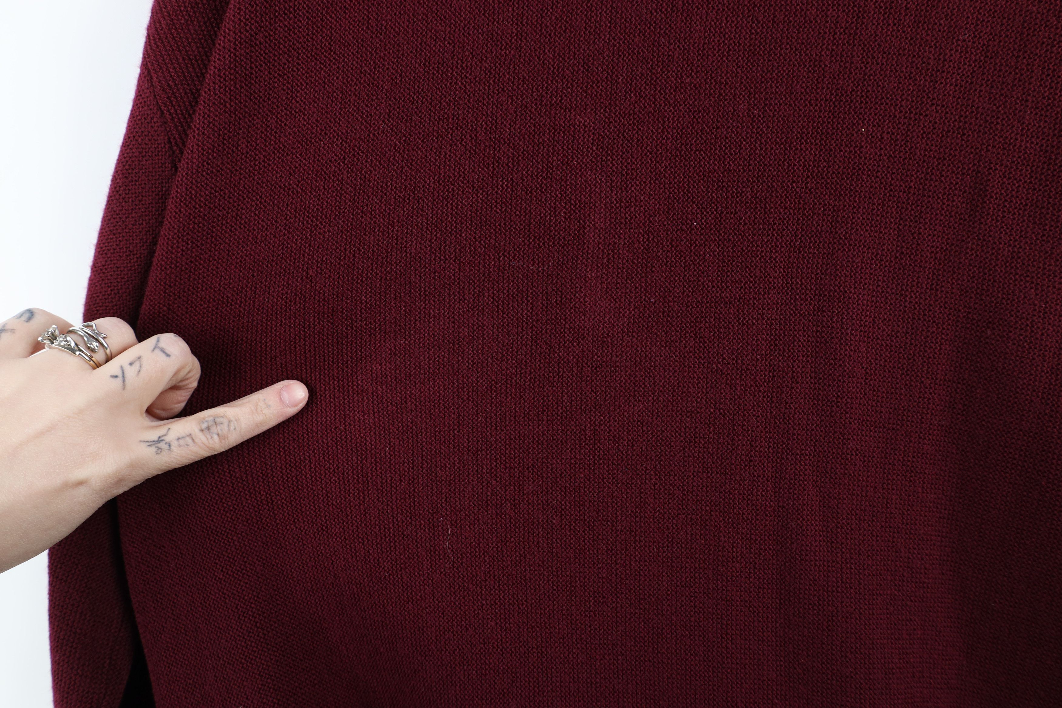 Vintage Vintage 90s Streetwear Knit Cardigan Sweater Maroon USA Size US L / EU 52-54 / 3 - 9 Thumbnail