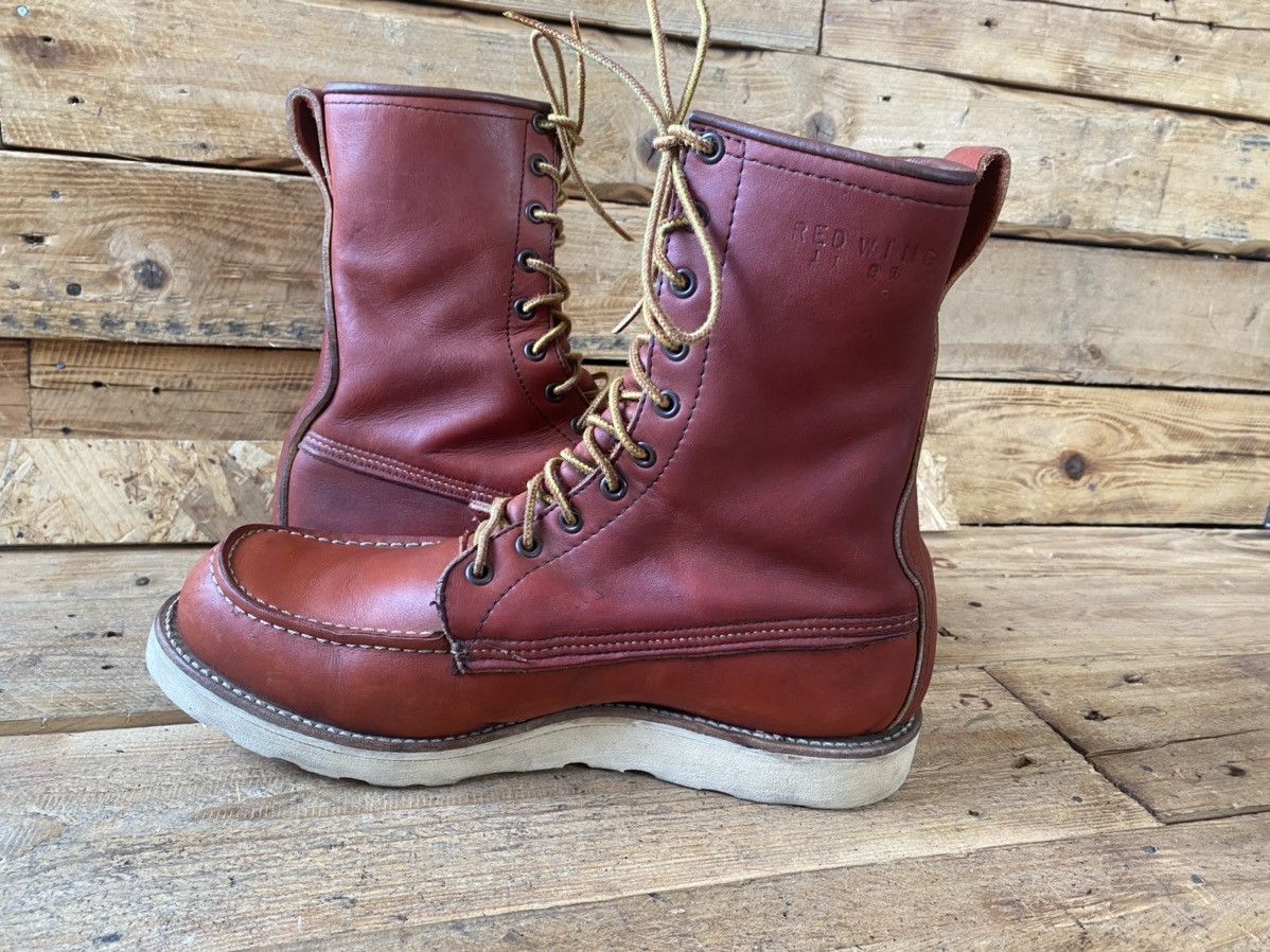 Red Wing Redwing X Irish setter 8inch moc-toe brown leather shoe 9EE Size US 9 / EU 42 - 11 Thumbnail