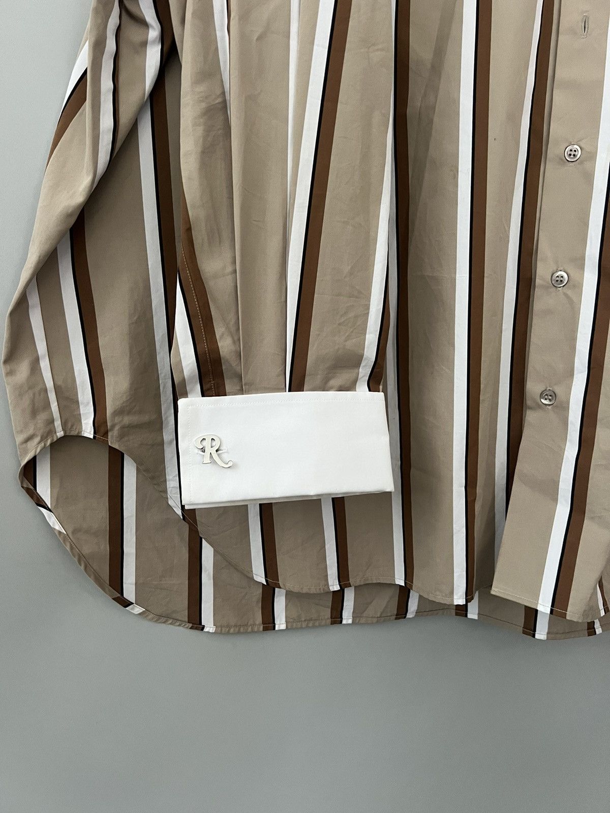 Raf Simons Raf Simons Beige Cotton Shirt Size US L / EU 52-54 / 3 - 6 Thumbnail