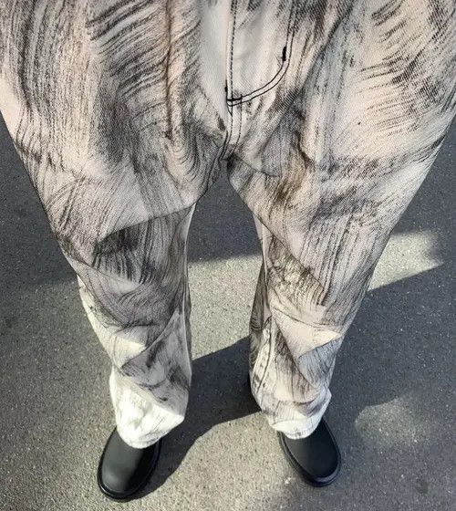 Japanese Brand Hirota x Koike Avant garde fashion painted jeans pants Size US 32 / EU 48 - 5 Thumbnail
