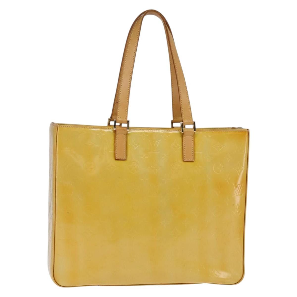 Louis Vuitton LOUIS VUITTON Monogram Vernis Columbus Tote Bag Gris M91028 Size ONE SIZE - 1 Thumbnail