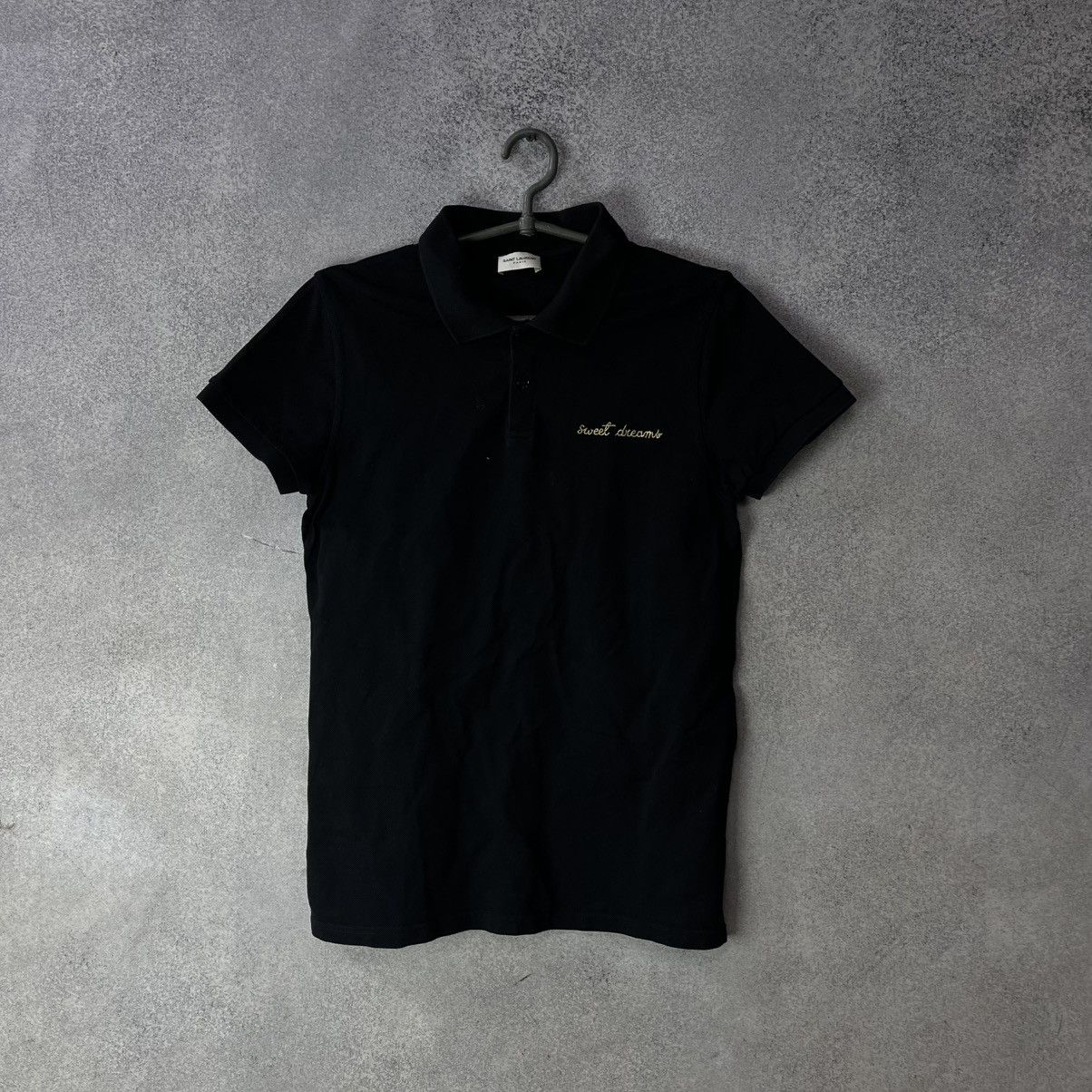 Saint Laurent Paris Vintage Saint Lauren polo t-shirt Black Size US S / EU 44-46 / 1 - 1 Thumbnail