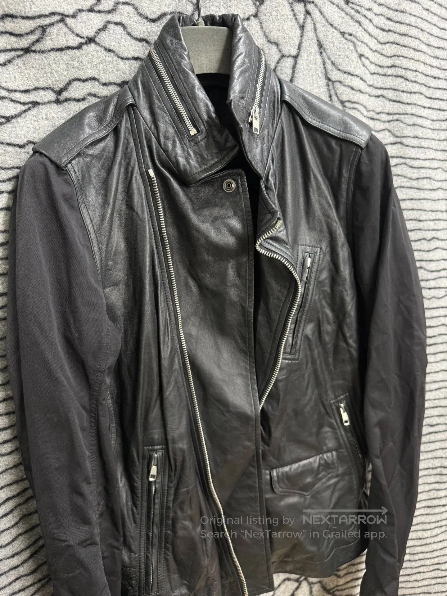 Rick Owens Rick Owens Sheepskin Paneled Biker Jacket. Size US M / EU 48-50 / 2 - 5 Thumbnail