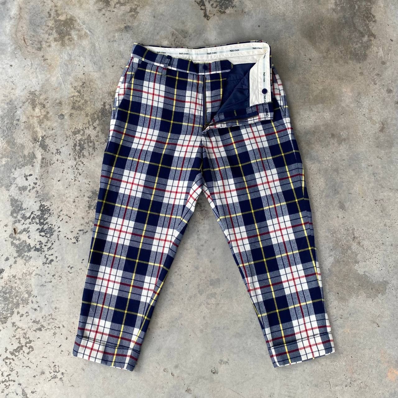 Issey Miyake Ne-net by Issey Miyake Plaid Cropped Pants Dance Punk Size US 30 / EU 46 - 10 Thumbnail