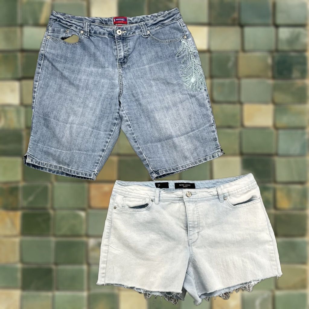 Denime Westport Denim Jean Shorts Lot 2 Women's 36 Cut Off Daisy Dukes Bermuda 90s Y2K Preppy Vintage? Size 25" / US 0 / IT 36 - 1 Thumbnail