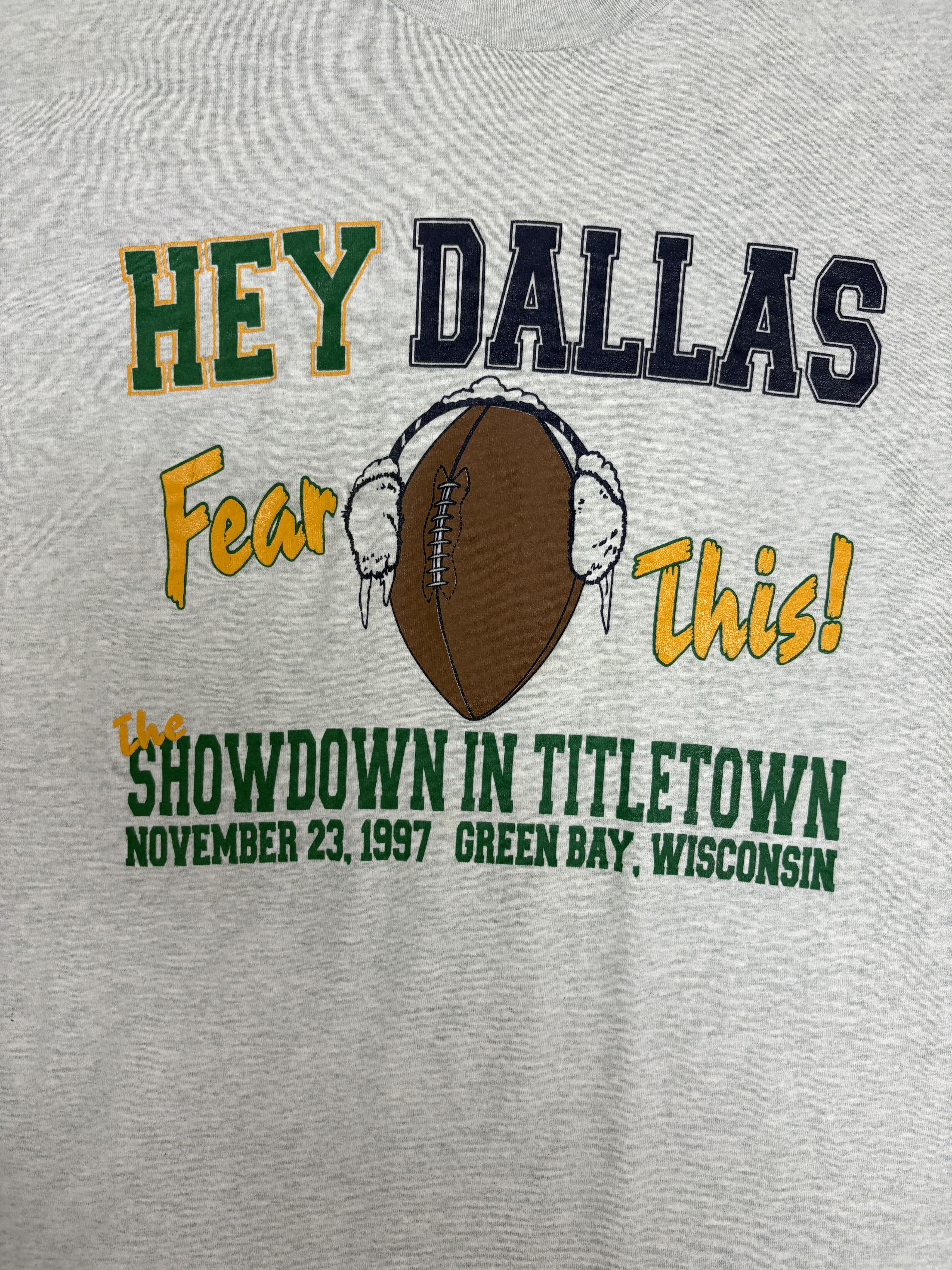 Vintage Green Bay Packers Showdown In Titletown Vintage Grey Tee Size US XL / EU 56 / 4 - 2 Thumbnail
