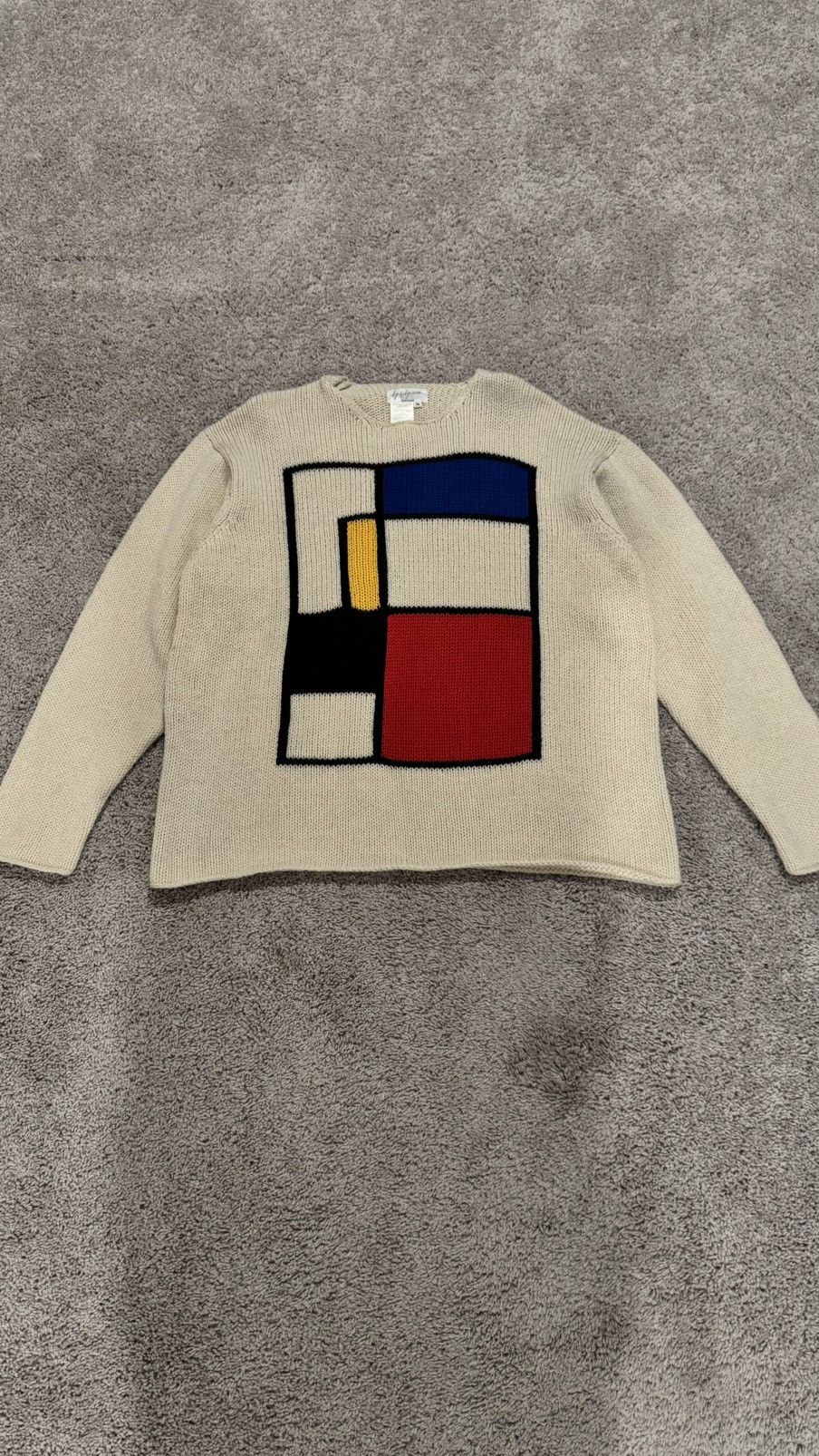 Yohji Yamamoto Yohji Yamamoto AW 1997 Mondrian Knitted Sweater Size US M / EU 48-50 / 2 - 1 Thumbnail